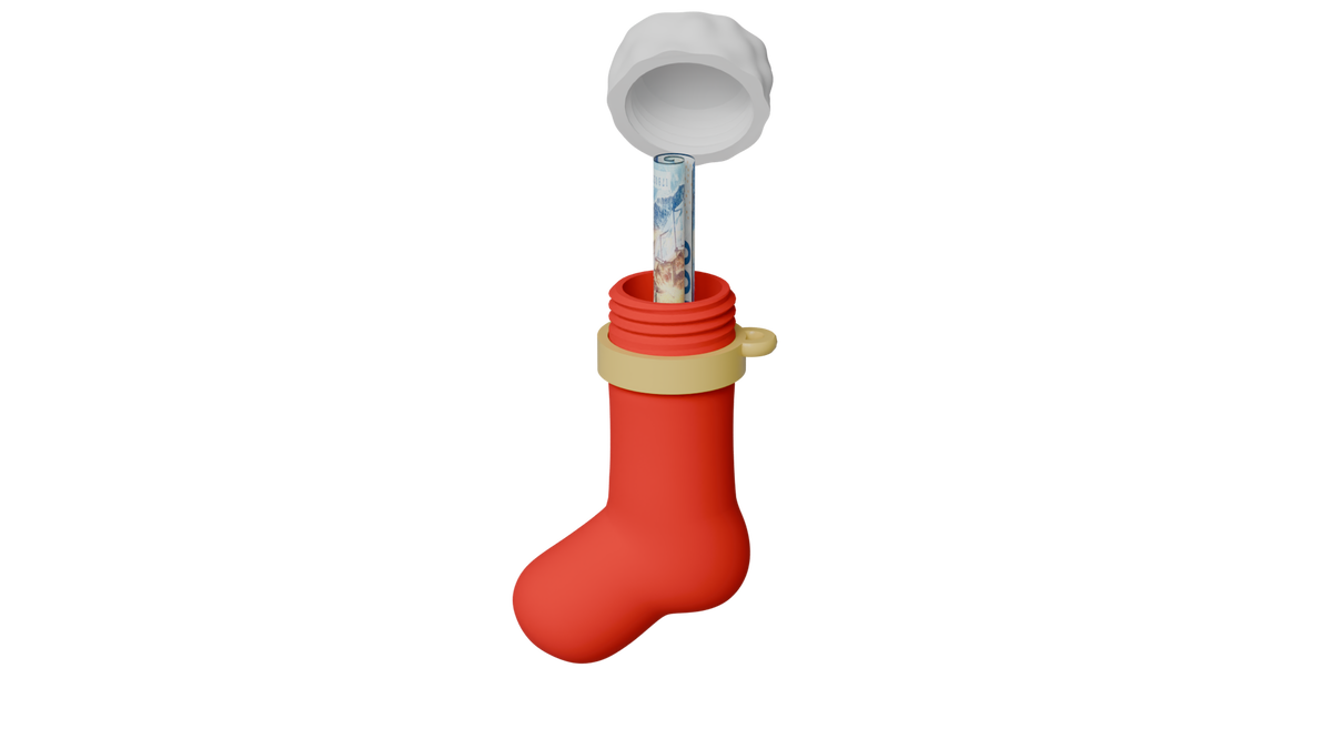 Santa Schuh – Geldgeschenk für den Weihnachtsbaum