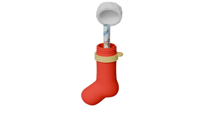 Santa Schuh – Geldgeschenk für den Weihnachtsbaum